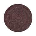Better Trends 8 in. Round Chenille Reversible Rug - Burgundy & Mauve Tweed BRCR8RBUMA